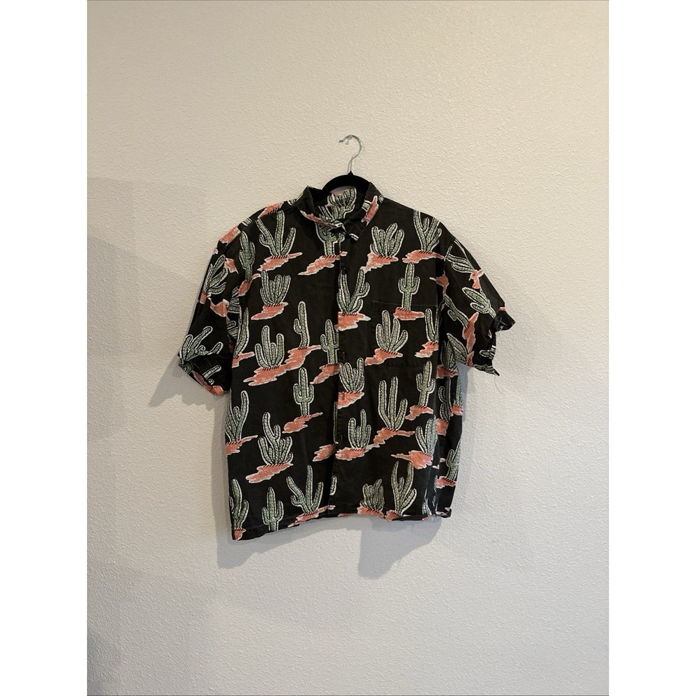 AMAZING & RARE! 1990's Cactus Club Los Angeles XL All Over Cactus Sunset Xl